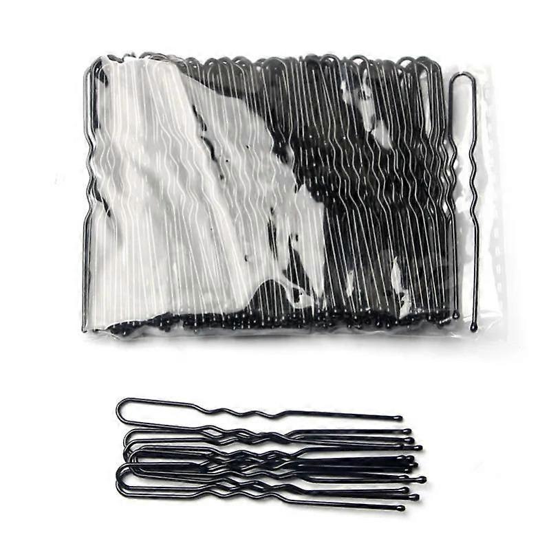 5cm Aliaj Bobby Pins Barrettes Agrafe de păr metalice în formă de U Agrafe de păr ondulate Agrafe de păr de mireasă Instrumente de coafare a părului Negru 50 buc / geantă