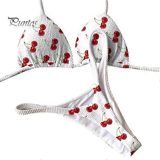 2kpl / setti seksikäs naisten bikinisarja leopardikuvioinen riimurintaliivit korkeavyötäröinen nauha stringit setti uimapuku kesä ranta-asut