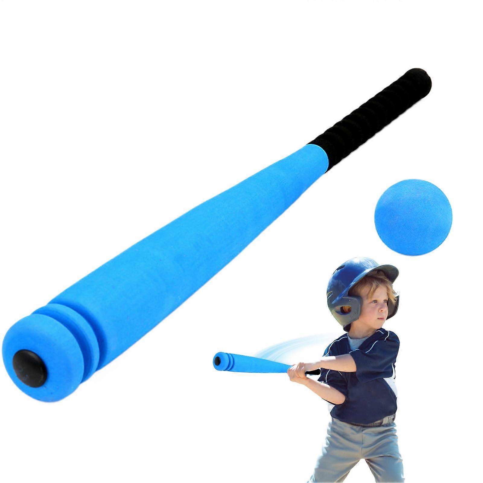 Eva Baseball Bat Complete Set for Toddlers - Soft Material Bat and Ball, Indoor Outdoor Play, Interactive Sports Training, Blue