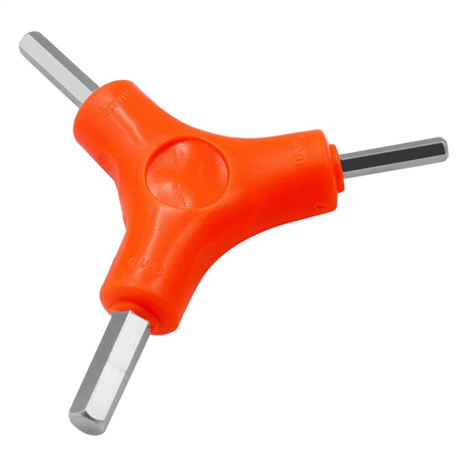 Bicycle Tool with Y Key, Multifunctional 3 Way Allen Key Set, Triangle Key, Includes Allen Wrenches for Repairs