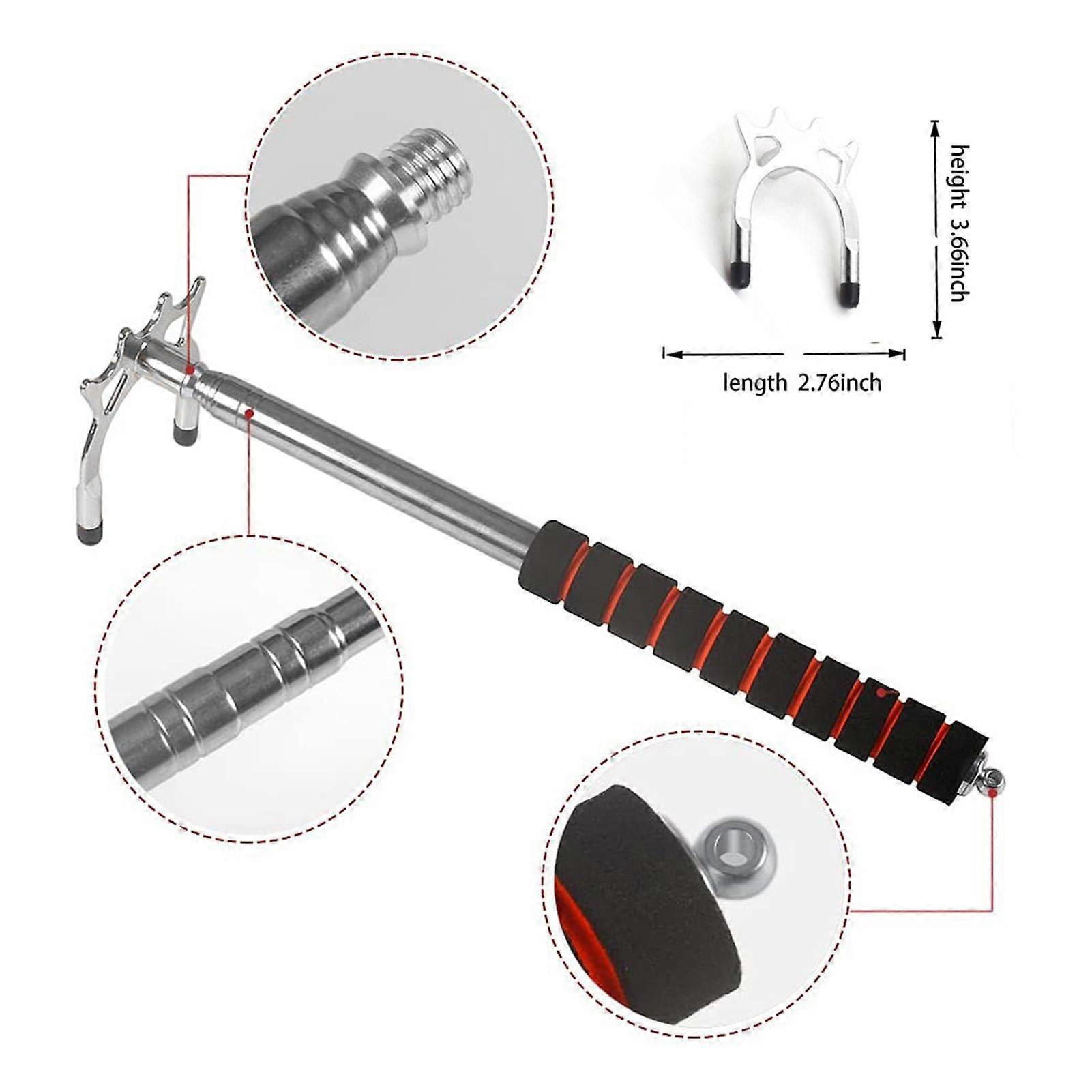 Retractable Billiards Pool Cue Stick Bridge with Removable Bridge Head Billiards Pool Cue Accessory