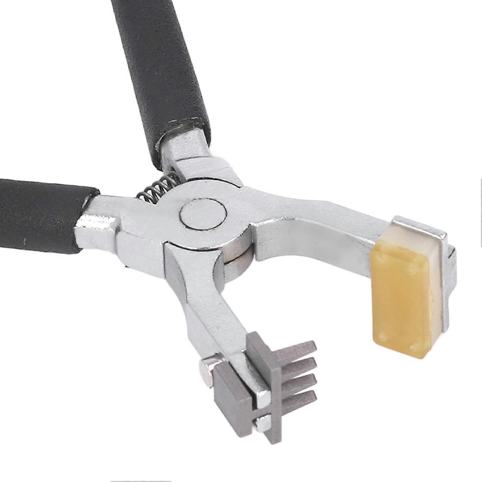 Silent Leather Hole Punch, Double Lever, Replaceable Head, Diamond Cut, with Comfortable Handle, for DIY Leather Craft