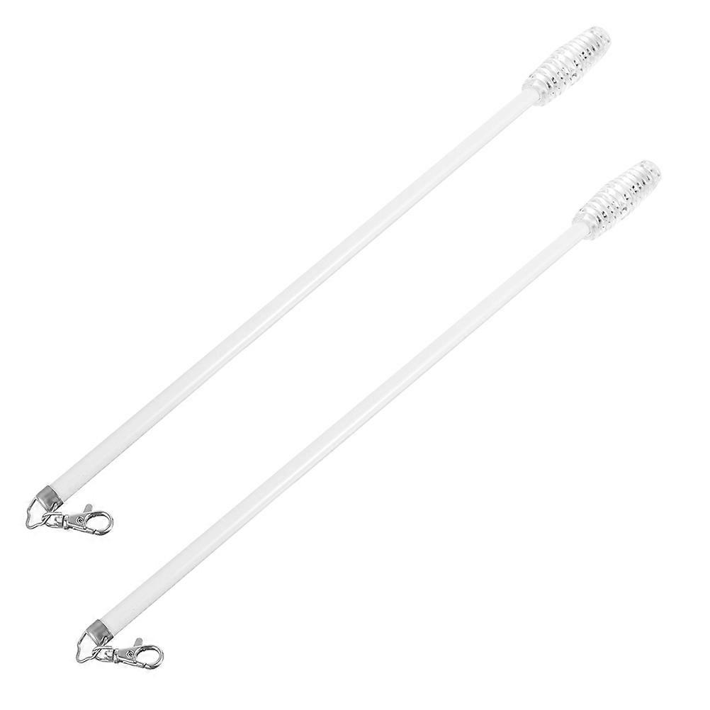 Curtain Rods With Hooks Portable Curtain Rods For Drapes And Curtains Aluminum Alloy Manual Push-Pull Operation 2Pcs
