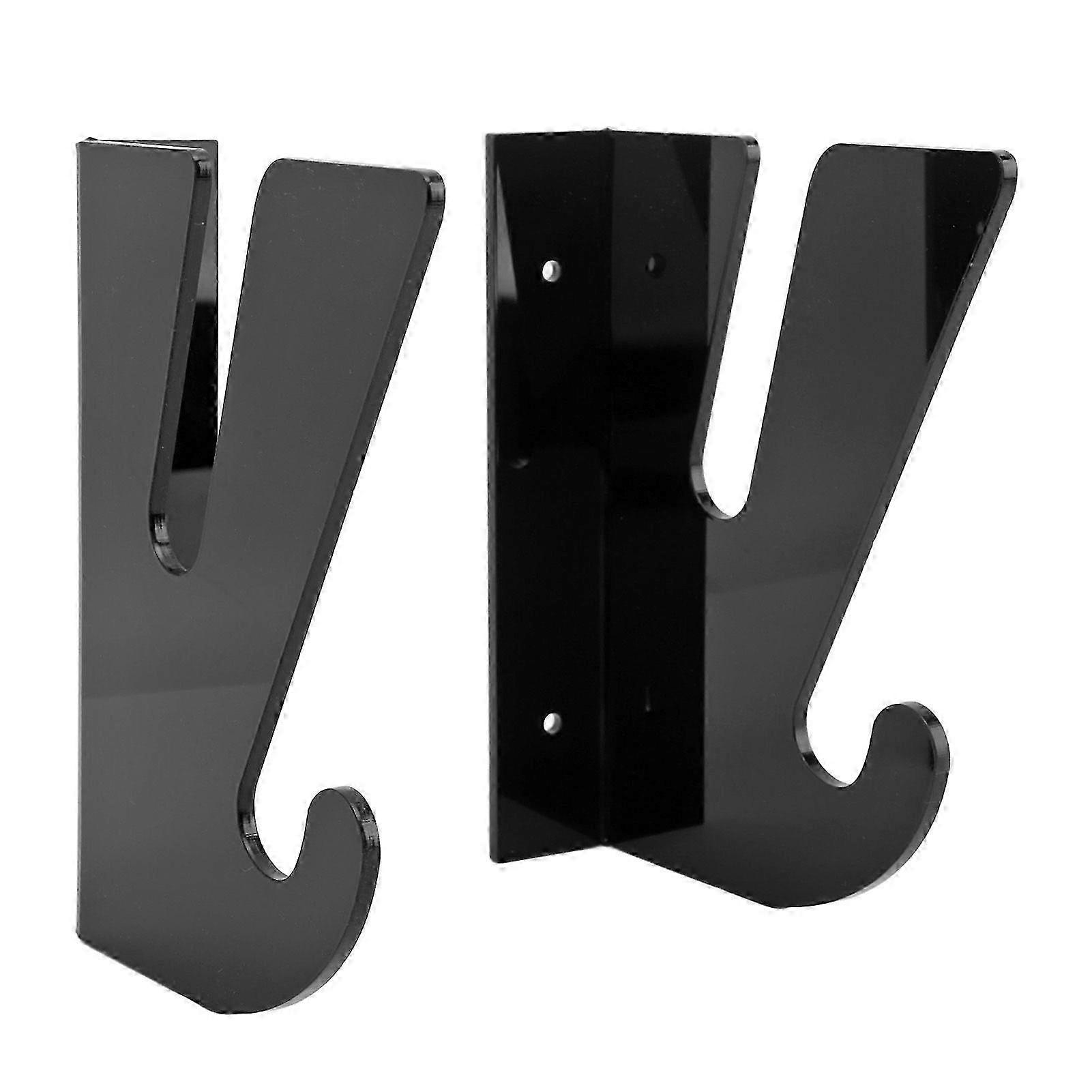 2 Pcs Acrylic Wall Mount Skateboard Storage Rack with Load Bearing Hanger and Hooks