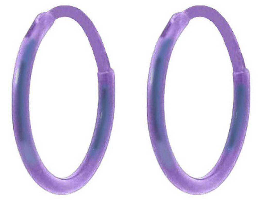 Ti2 Titanium Small Full Hoop Earrings - Purple
