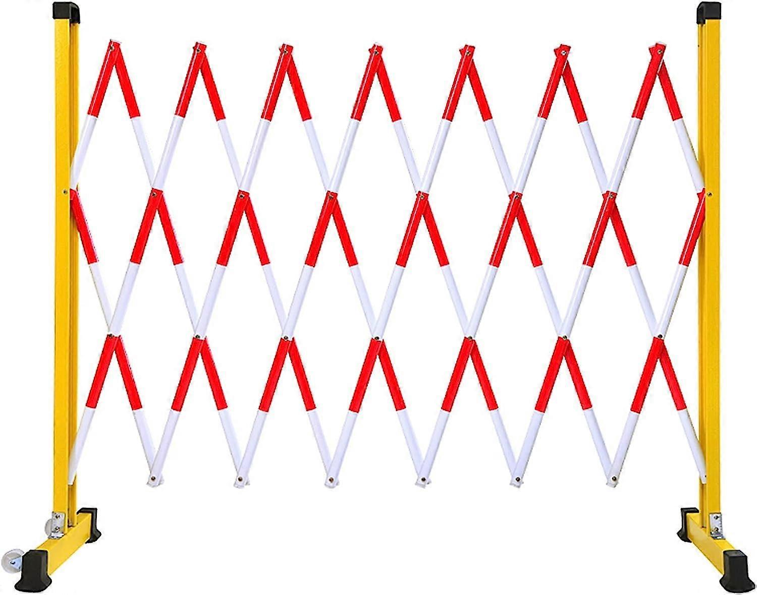 Foldable barrier, retractable fence barrier for isolating areas, blocking crowds, suitable for metro vehicles (yellow, 1.2 x 3 m).