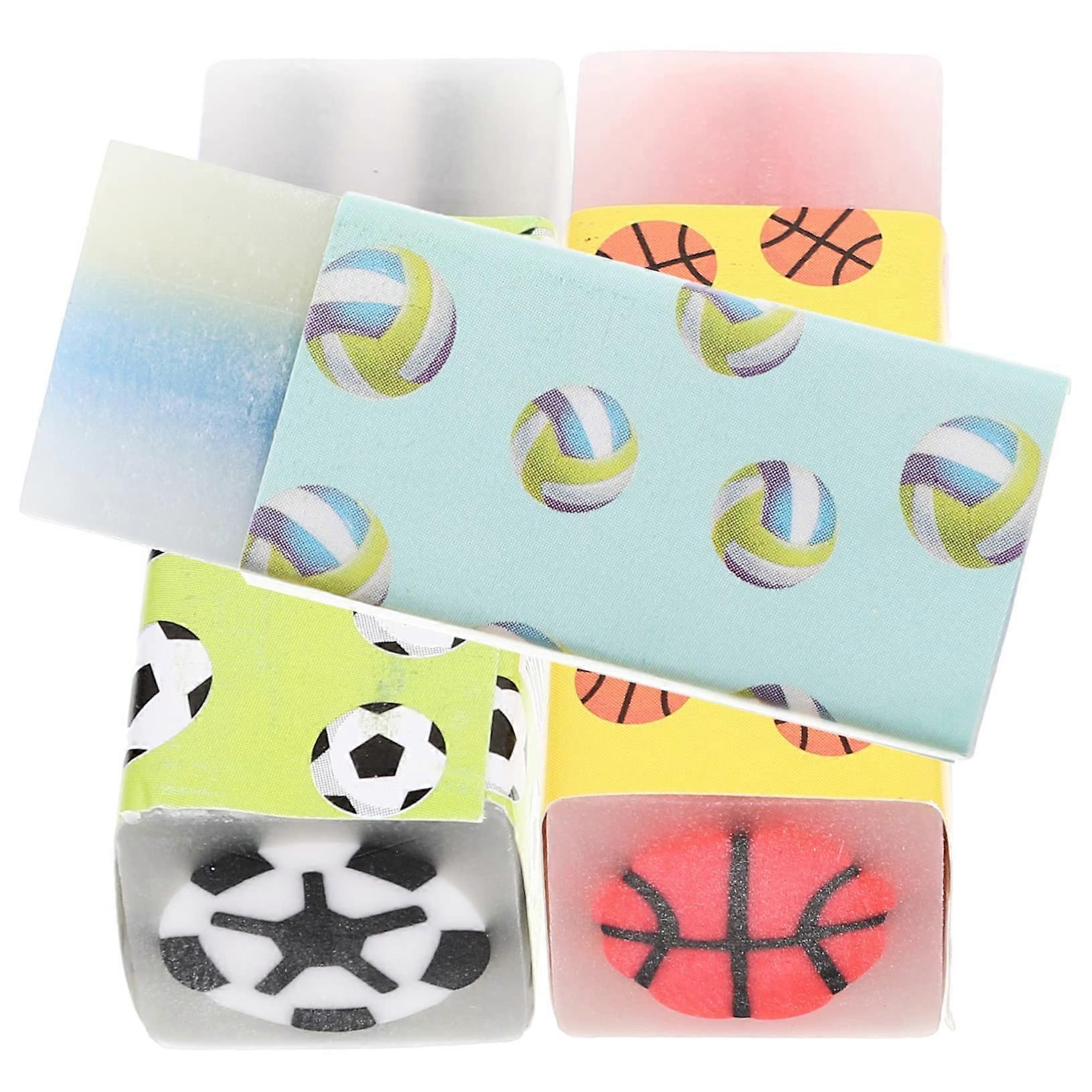 Erasers for Children Pack of 12 Assorted PVC Material Eraser Pack for Home and School