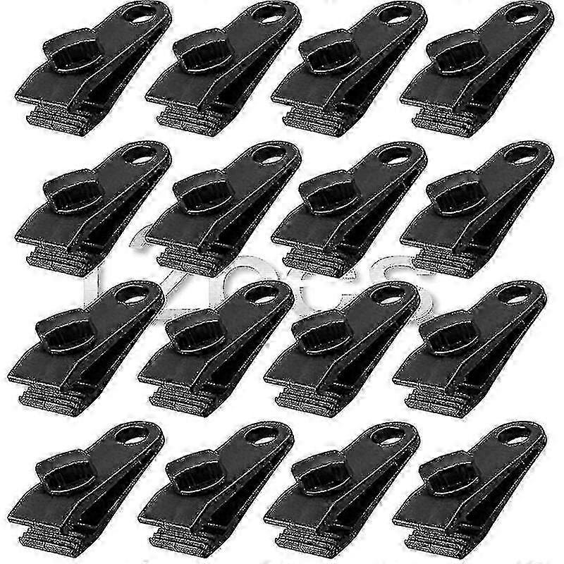 Set of 12 Heavy Duty Tarp Clamps, Instant Awning Clamps for Tarp Tents, Caravans, and Garden Shade Covers in Black Color