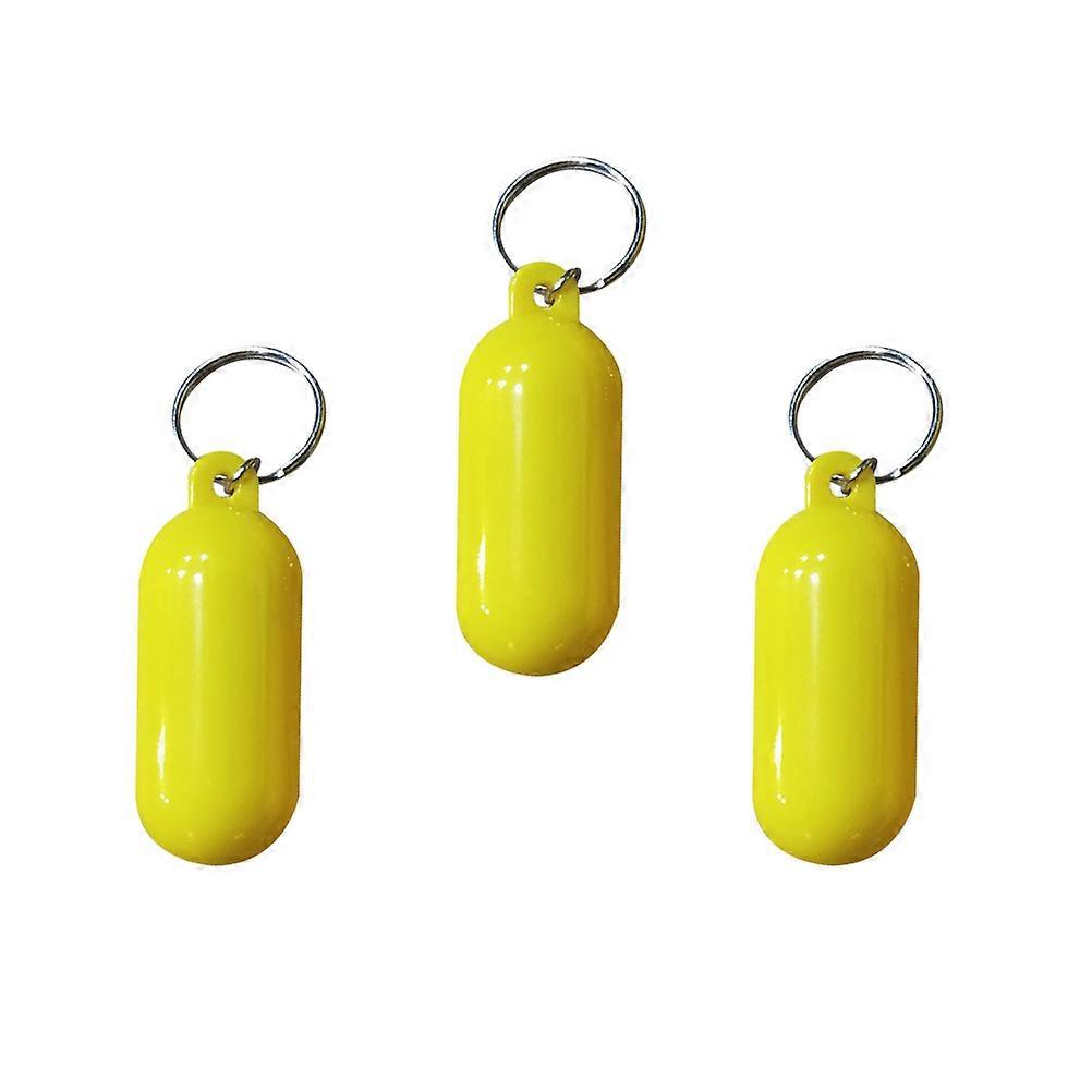 Key Chain Float Floating Key Ring Water Skiing Oval ABS Material Save Keys 3Pcs