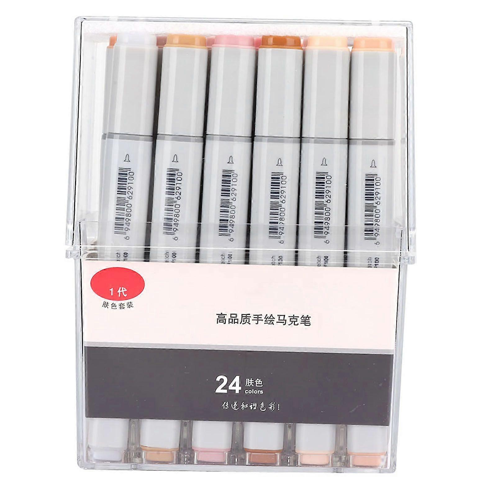 2025 siste modell markørpenn dobbelthode hudfarger gjennomsiktig sett maleri