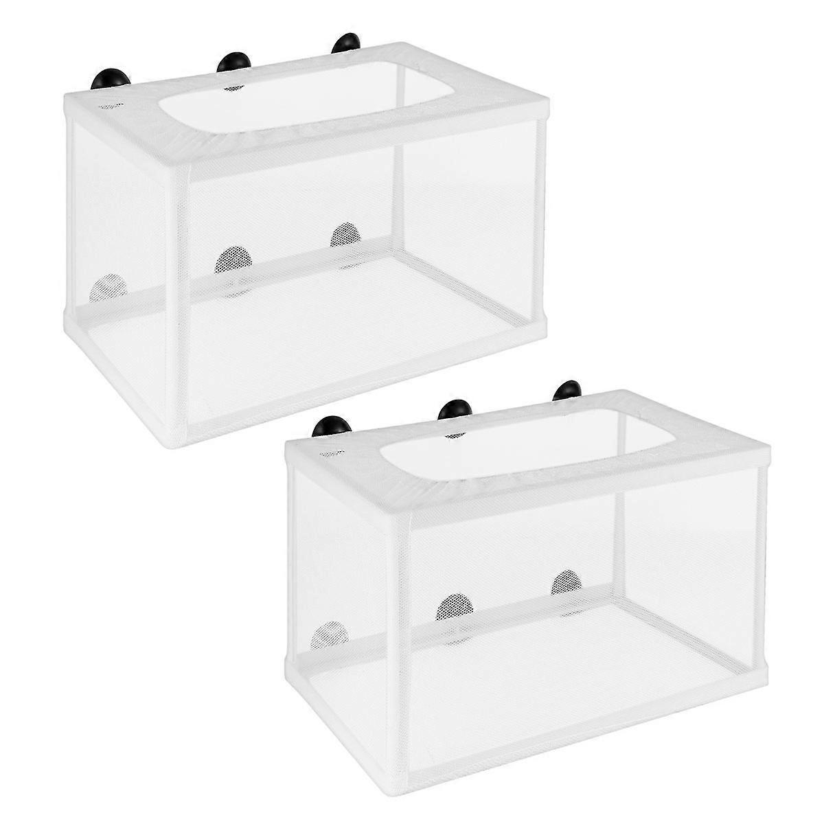Isolating Net Fish Box for Aquarium Use with 2Pcs Big Size Fish Breeder Net