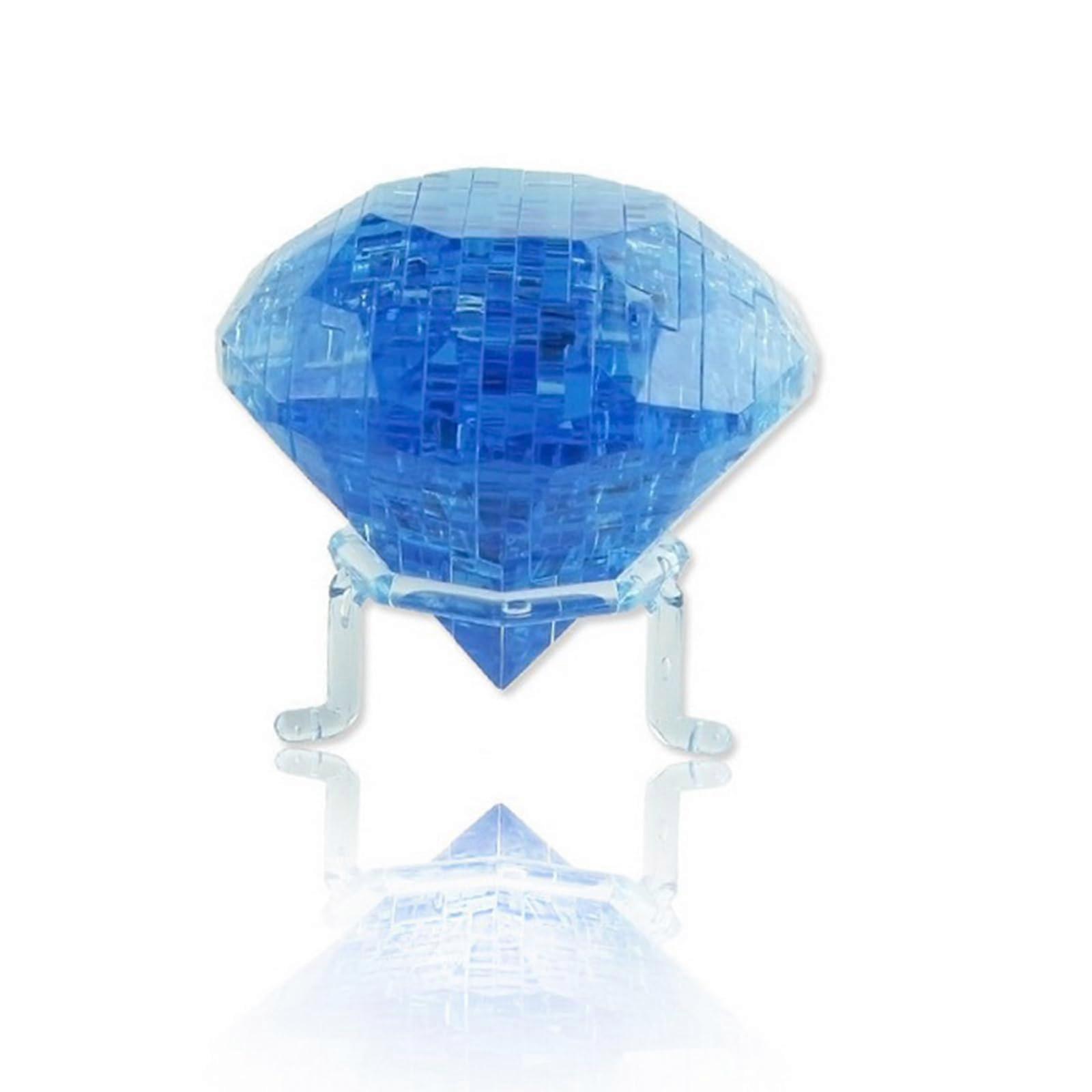 3D Crystal Puzzle Diamond Blue 41 Pieces For Ages 16 And Up Crystal Puzzle Thinking Games