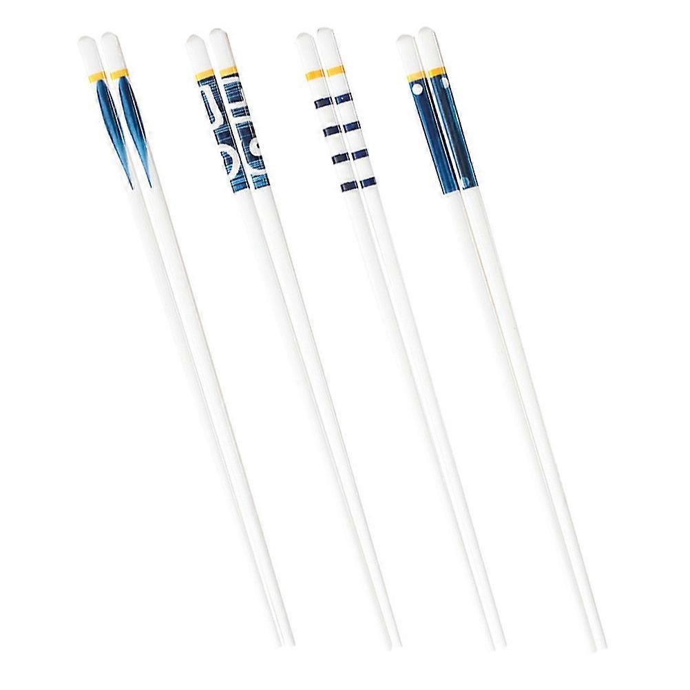 8pcs Japanese Porcelain Chopsticks Multi Pattern Lightweight Kitchen Utensils for Home Outdoor Use Easy to Clean Skid Resistant Ceramic Tableware