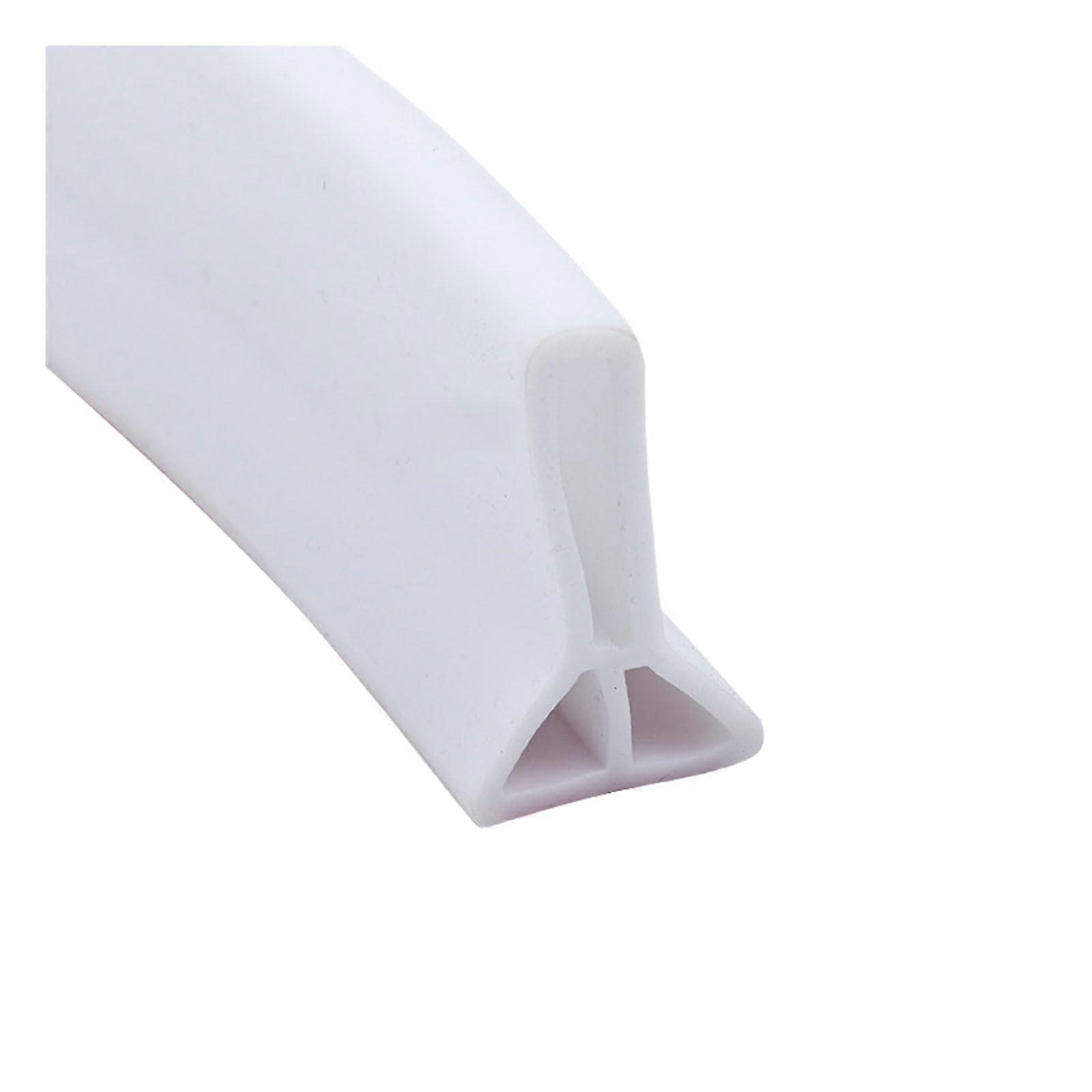 SelfAdhesive Shower Threshold, Wet and Dry Separation, Collapsible, White, 5CM*3CM*200CM
