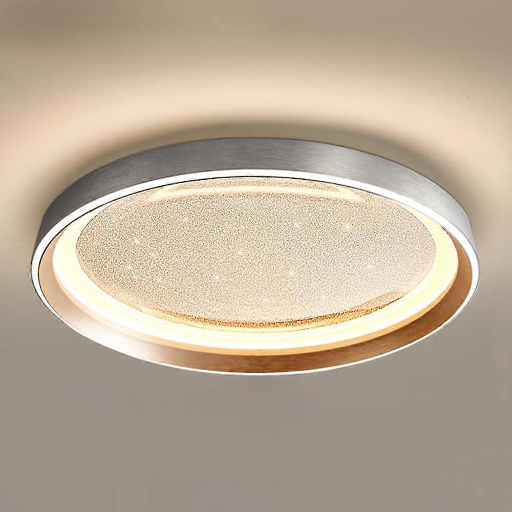 Round LED Ceiling Light Dimmable with Remote Nordic Semi Flush dia40cm