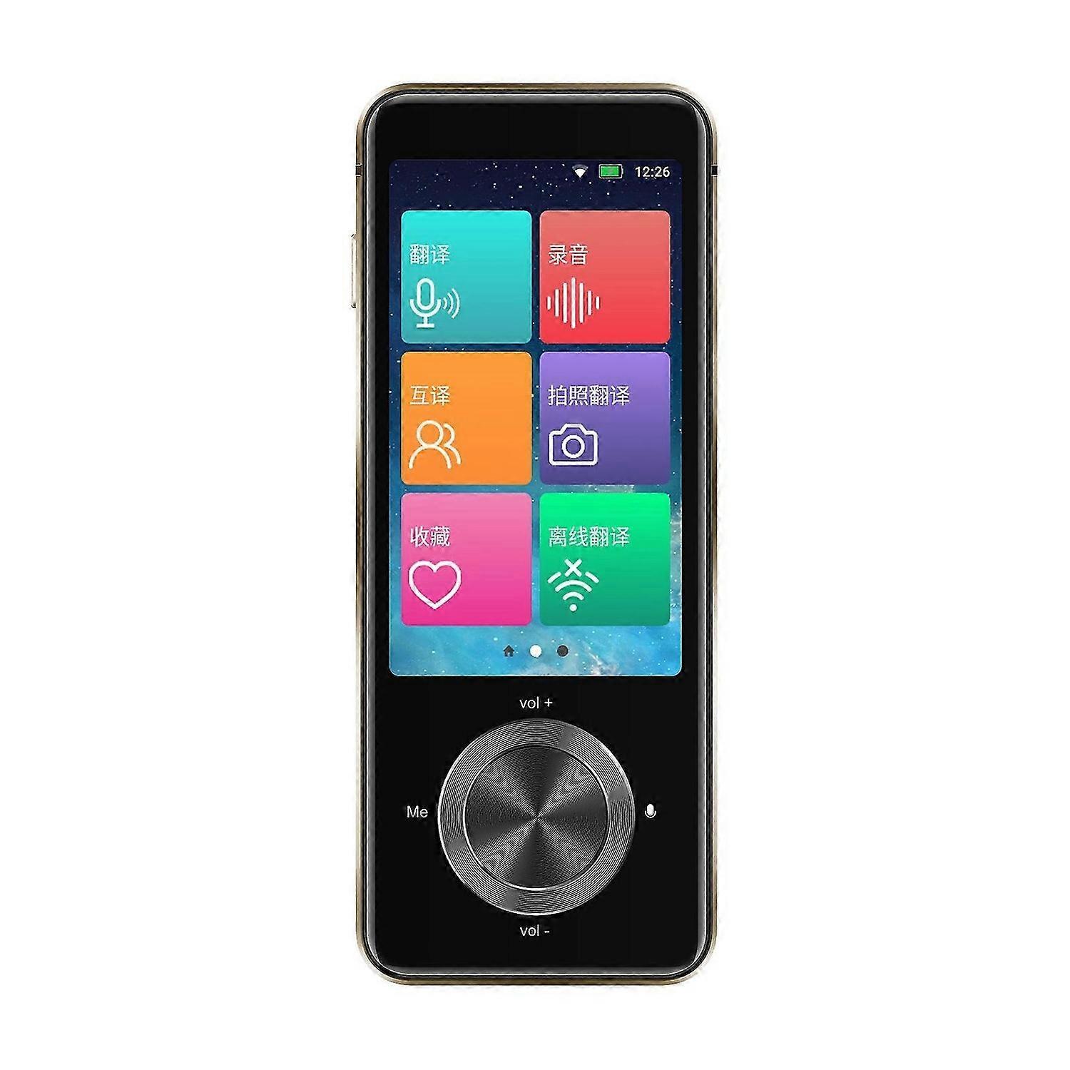 137-Lang WiFi & Offline Voice Translator | Real-Time | Black/Gold
