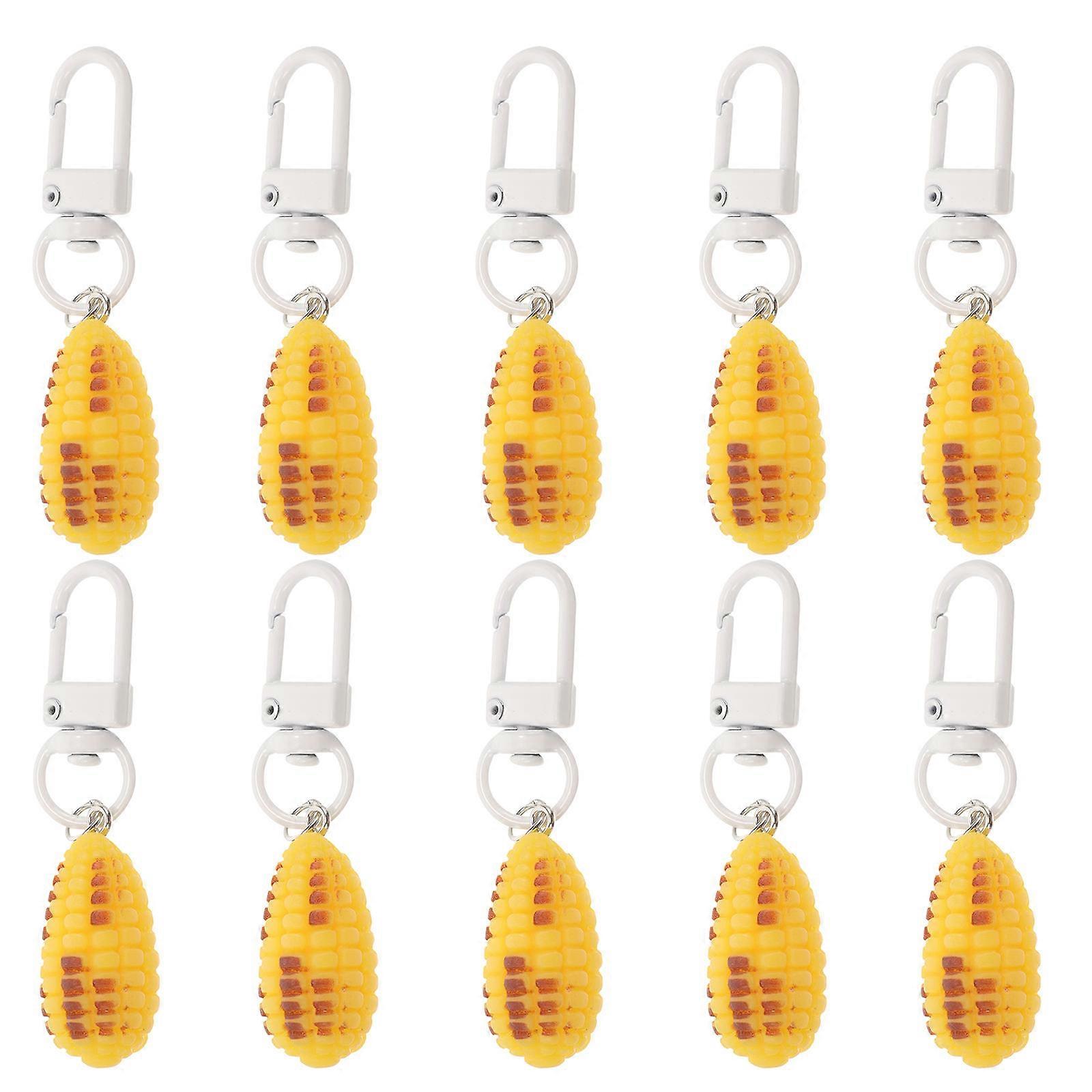 かわいいトウモロコシフードキーホルダーバッグペンダントセルチャームハンギング装飾風変わりなデザイン鮮やかな色コレクターアクセサリー