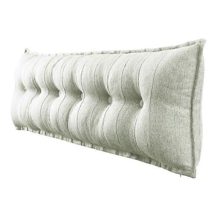 Almofada retangular VERCART, almofada de cama, almofada multifuncional de linho branco 180CM