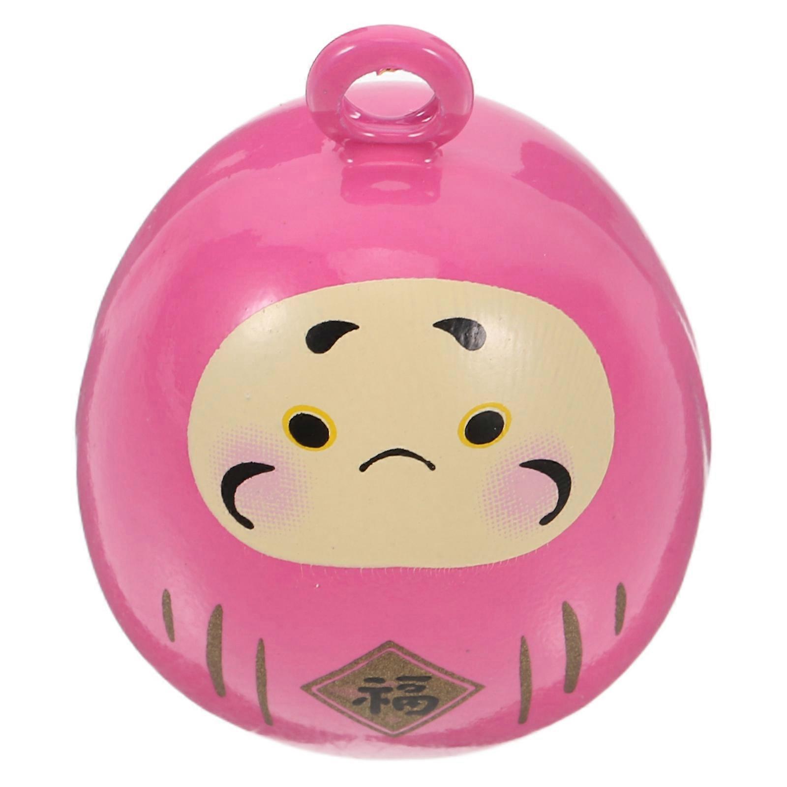 Rosy Copper Bell Pendant for Hanging DIY Accessories with Hanging Circle Design Small Size Portable Lucky Charm