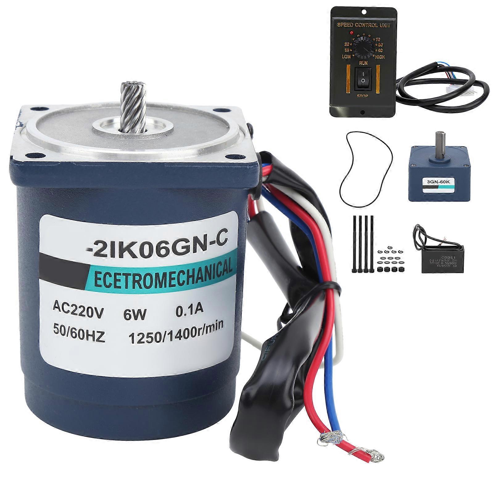 6W Micro Gear Motor AC220V (XD2IK06GNC Fixed Speed Gearbox Capacitance)(50 )