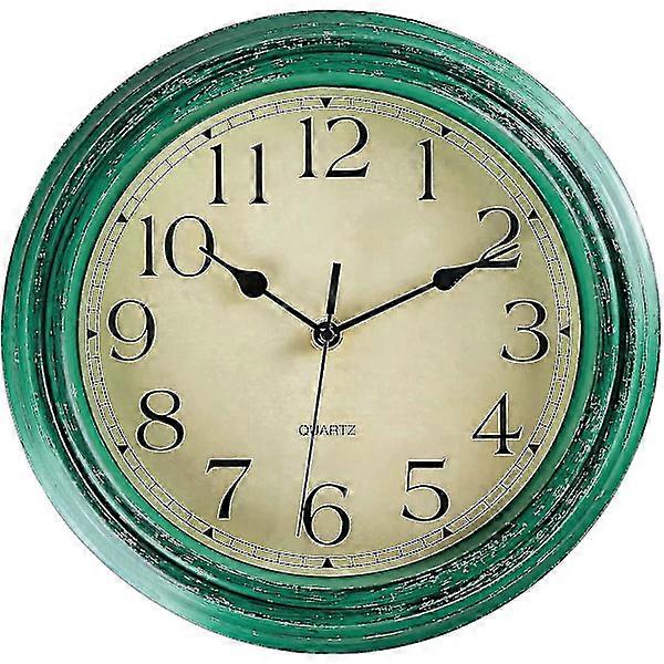 Silent Round Retro Quartz Wall Clock (12 Inch)
