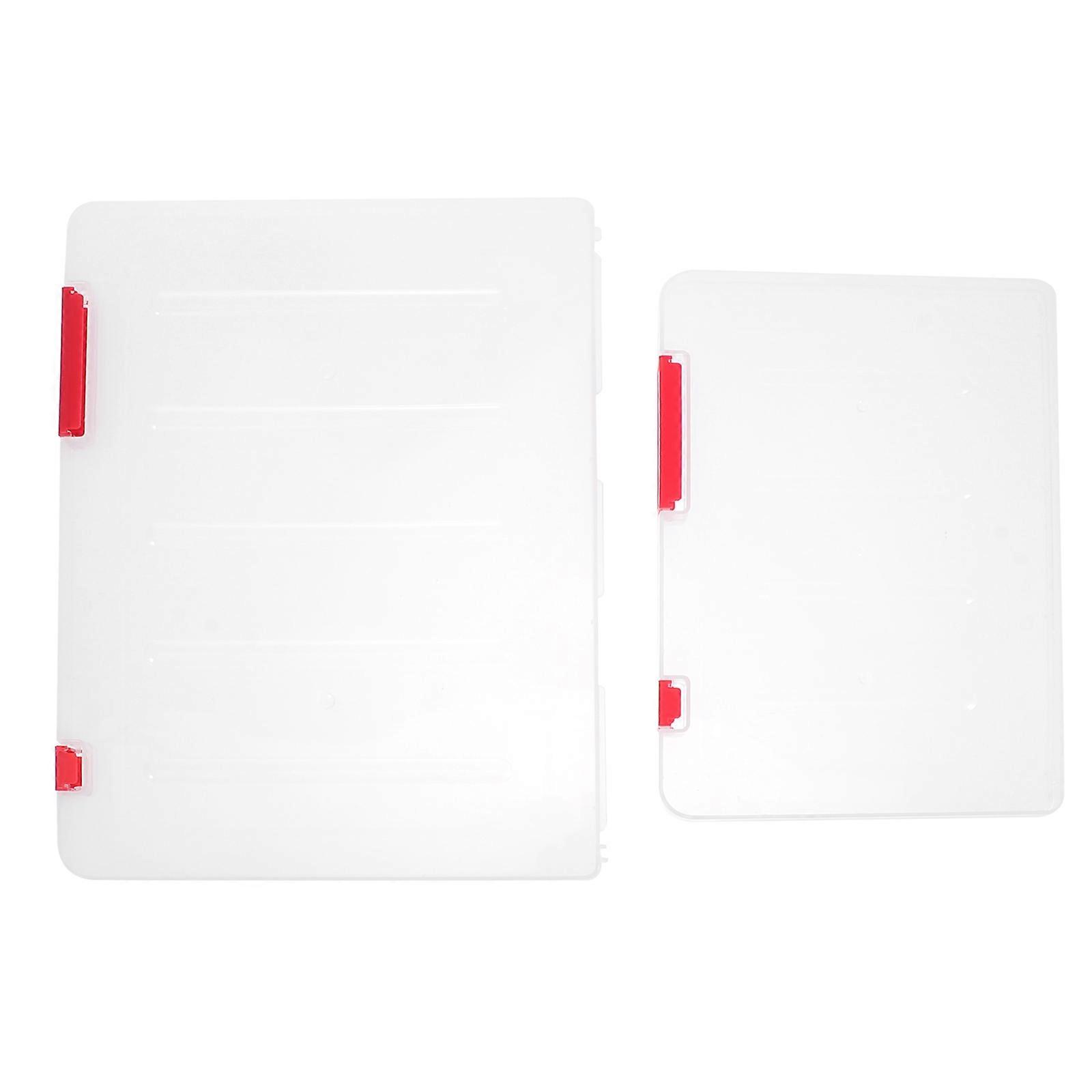 2pcs A4 File Box, A5 Plastic Project Case Document Paper Protector Protable Project Case Clear Plastic Paper Organizer Case Document Holders File