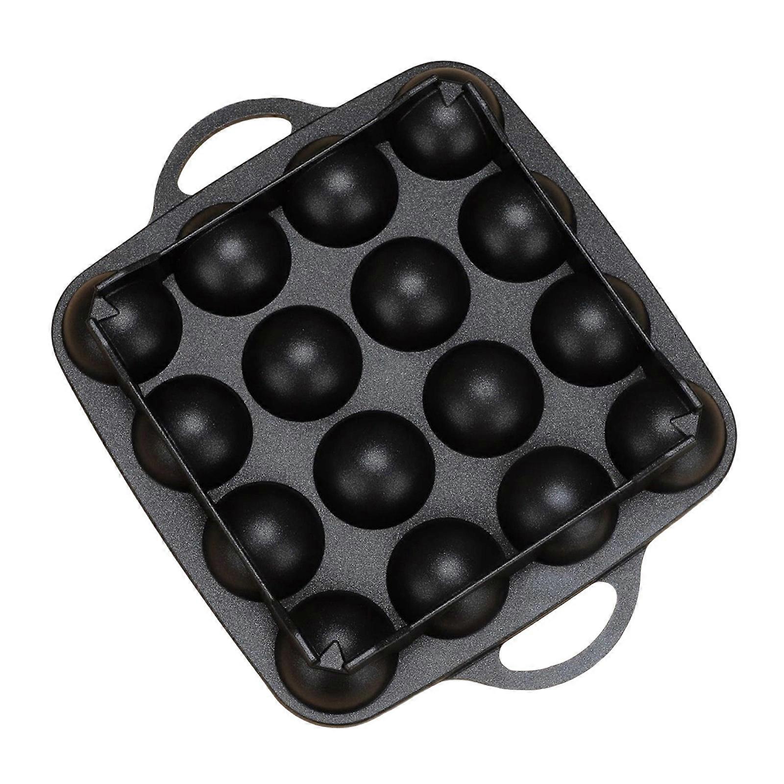 Octopuses Ball Pancake Maker Nonstick Cooking Plate 16 Hole Aluminum Grills Pan for Octopuses Balls Pancake Easy to Use Multicolor