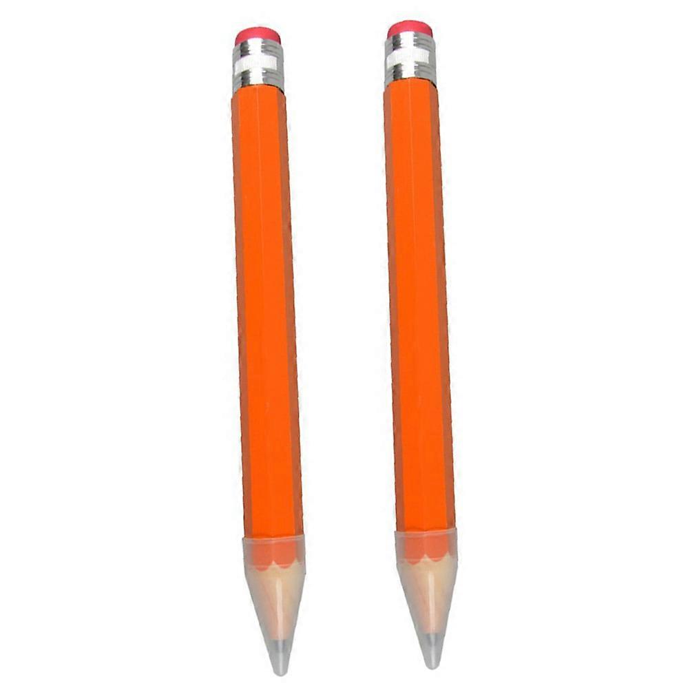 Large Writing Pencil with and Clear Plastic Case for Protection Orange 35cm
