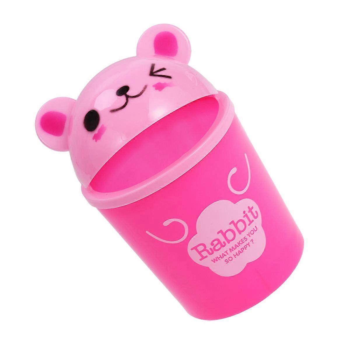 Mini Desk Trash Can Cute Rabbit Shape Desktop Organizer Garbage Collection For Home 1Pcs