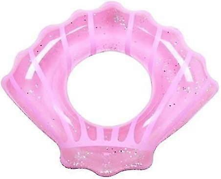 Cartoon Anime Keychain Inflatable Swimming Ring Sequined Summer Swimming Pool Float Circle Printing Swim Rings Safety Float Ring (Color : Pink Shell 7