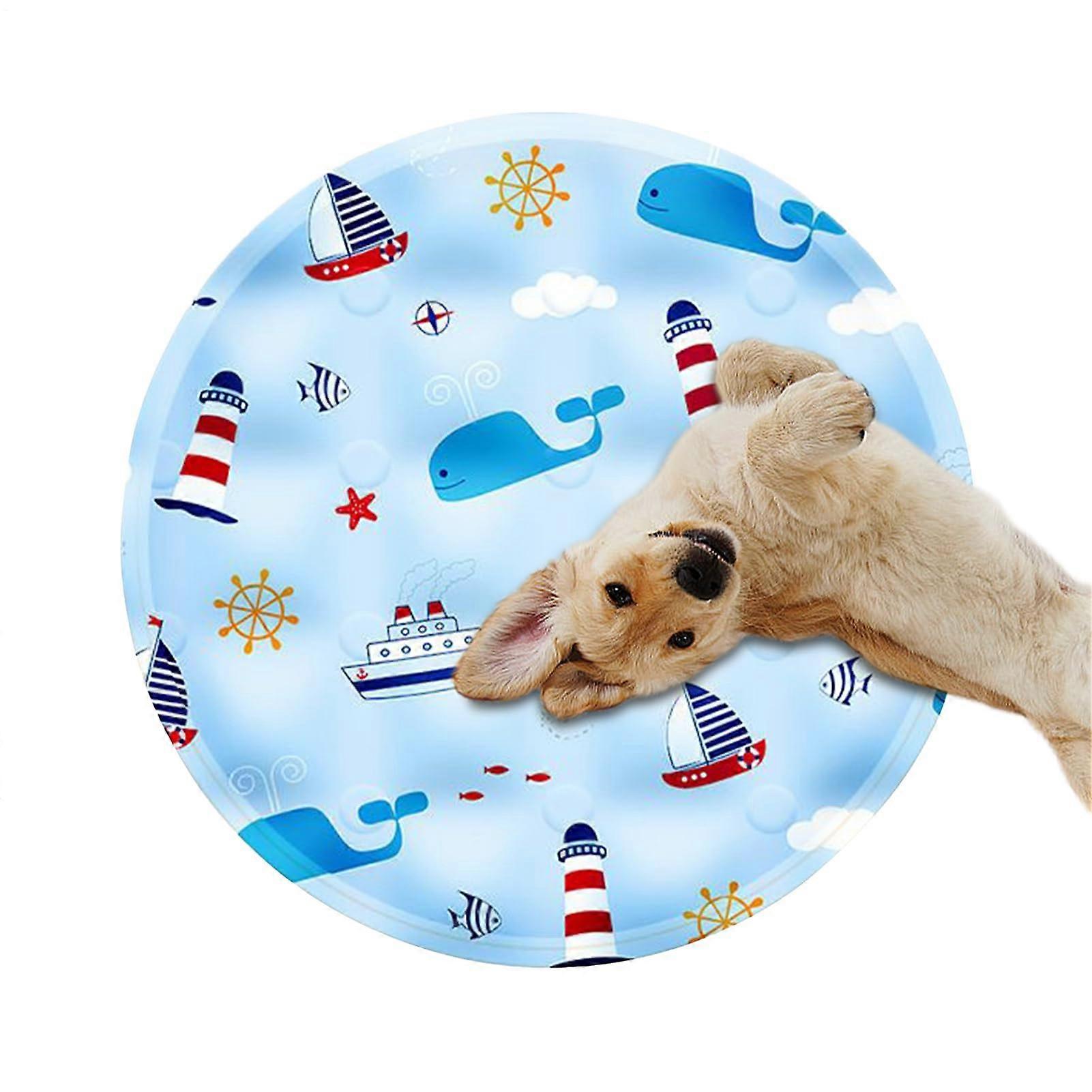 Pet Cooling Mat | Waterproof Round Bed for Cats and Small Pets, Portable Cushion, Easy to Clean, Durable Material