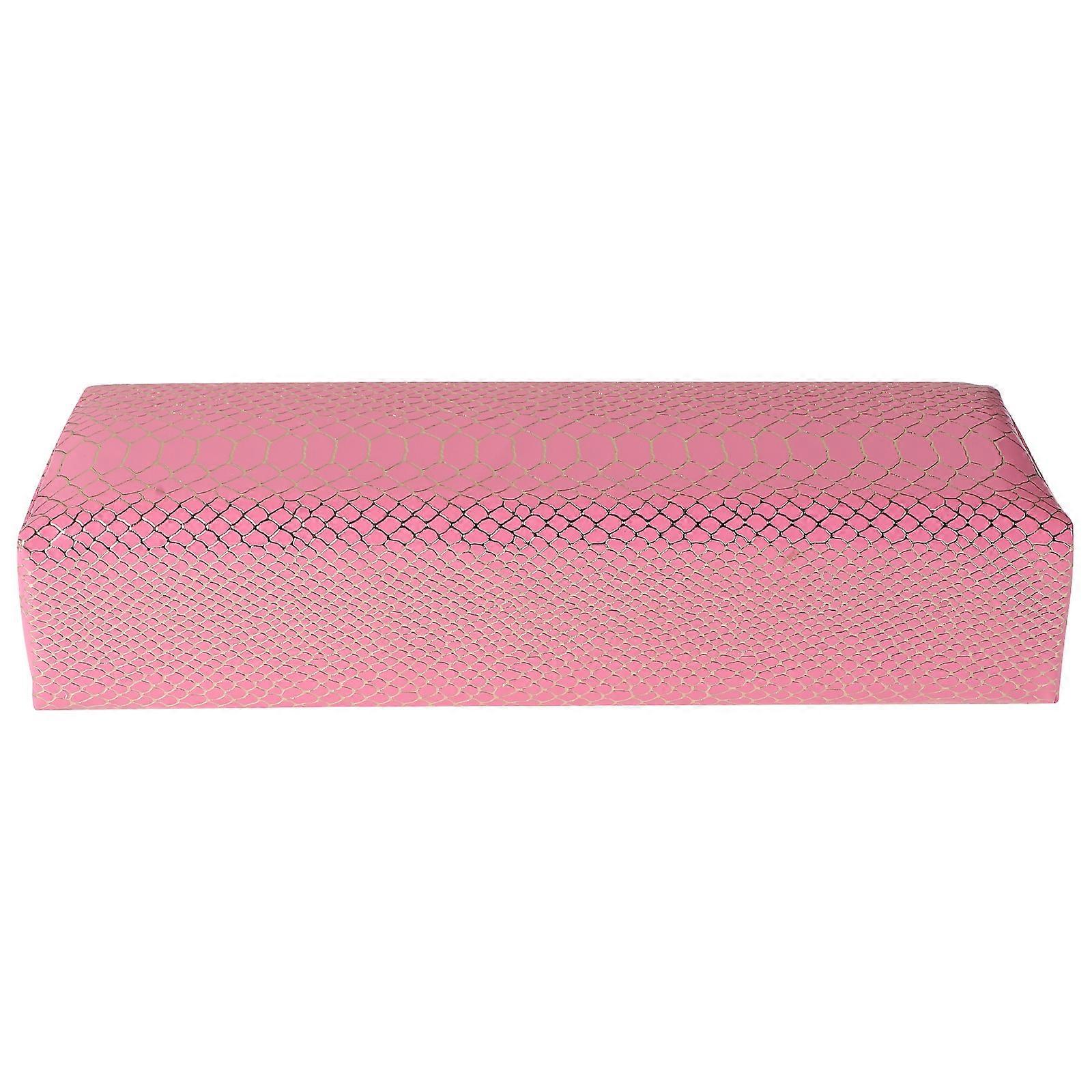 Pink Hand Rest Pillow for Nail Art with and Sponge Cushion Supports Wrist 7.8 Inches