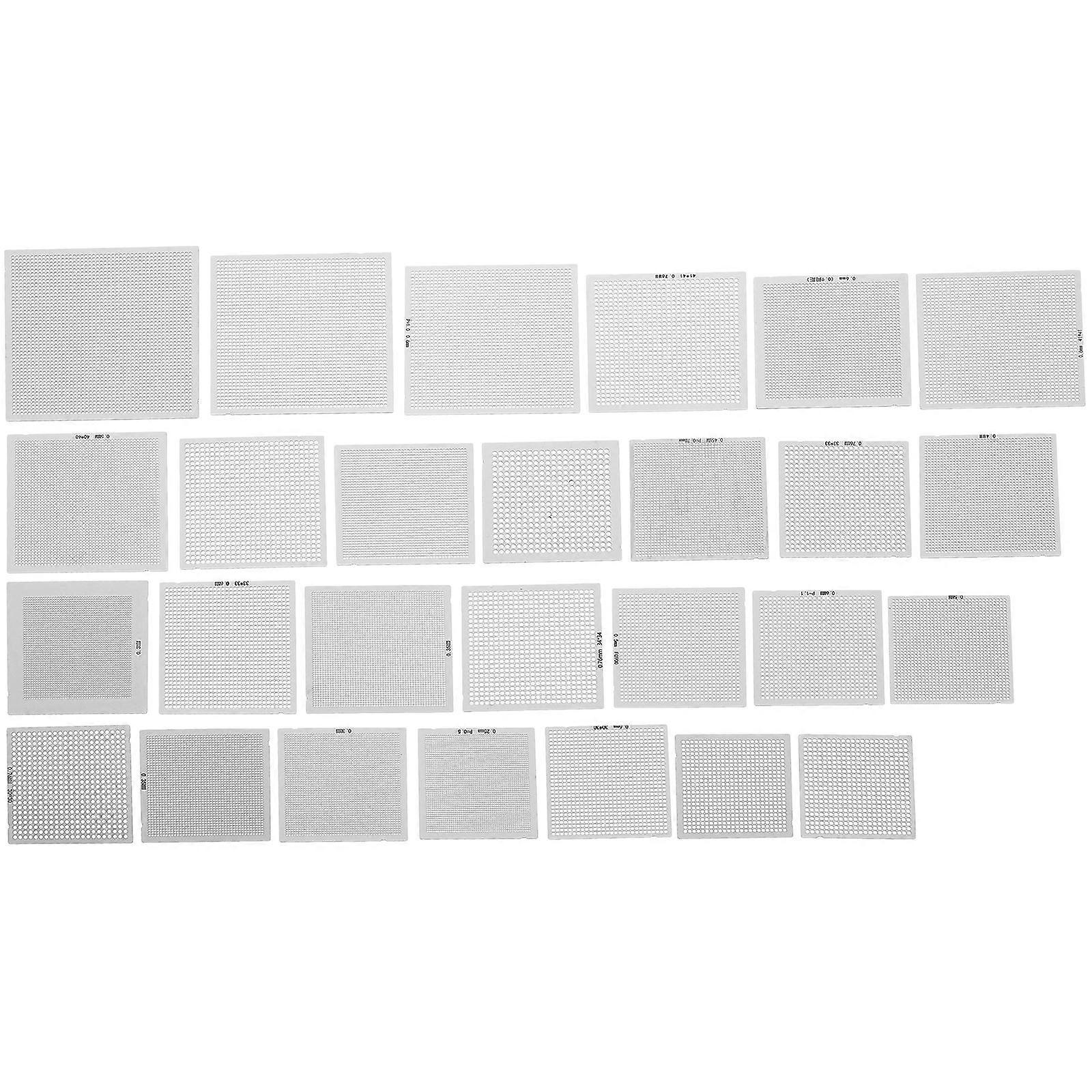 Soldering Pad Reballing Kit Technicians Engineers Reflow Maintenance 5 5X5 5Cm Silver Universal Design 1Set