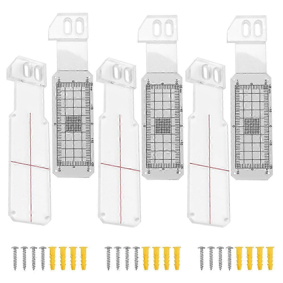 3 Pcs Crack Monitoring Record, Acrylic Corner Tell-Tale Monitor,Tell-Tale Crack Monitoring Device,Me