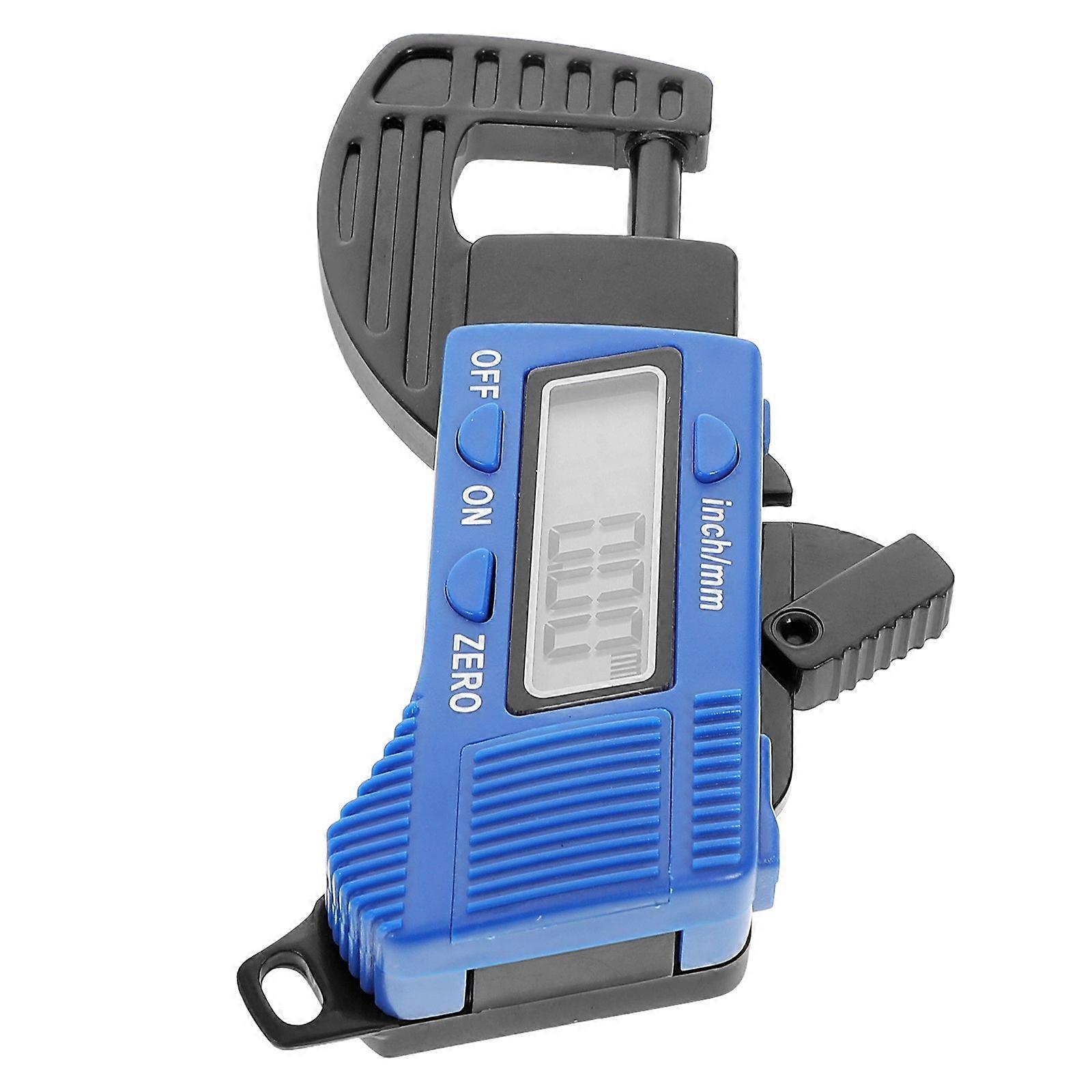 0.5" Mini Portable Digital Thickness Caliper Micrometer Thickness Gauge Measurement Tool (Blue)