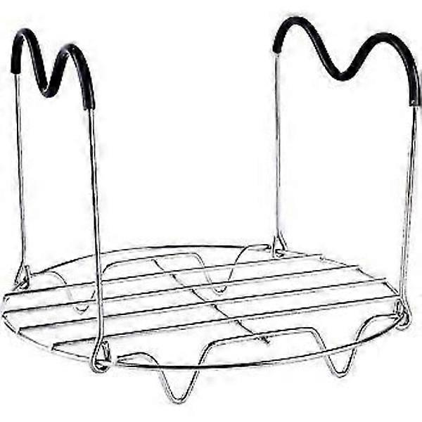 Steaming Rack Stand with Heat Resistant Silicone Handle Compatible with Instant Pot 6 and 8 Quart