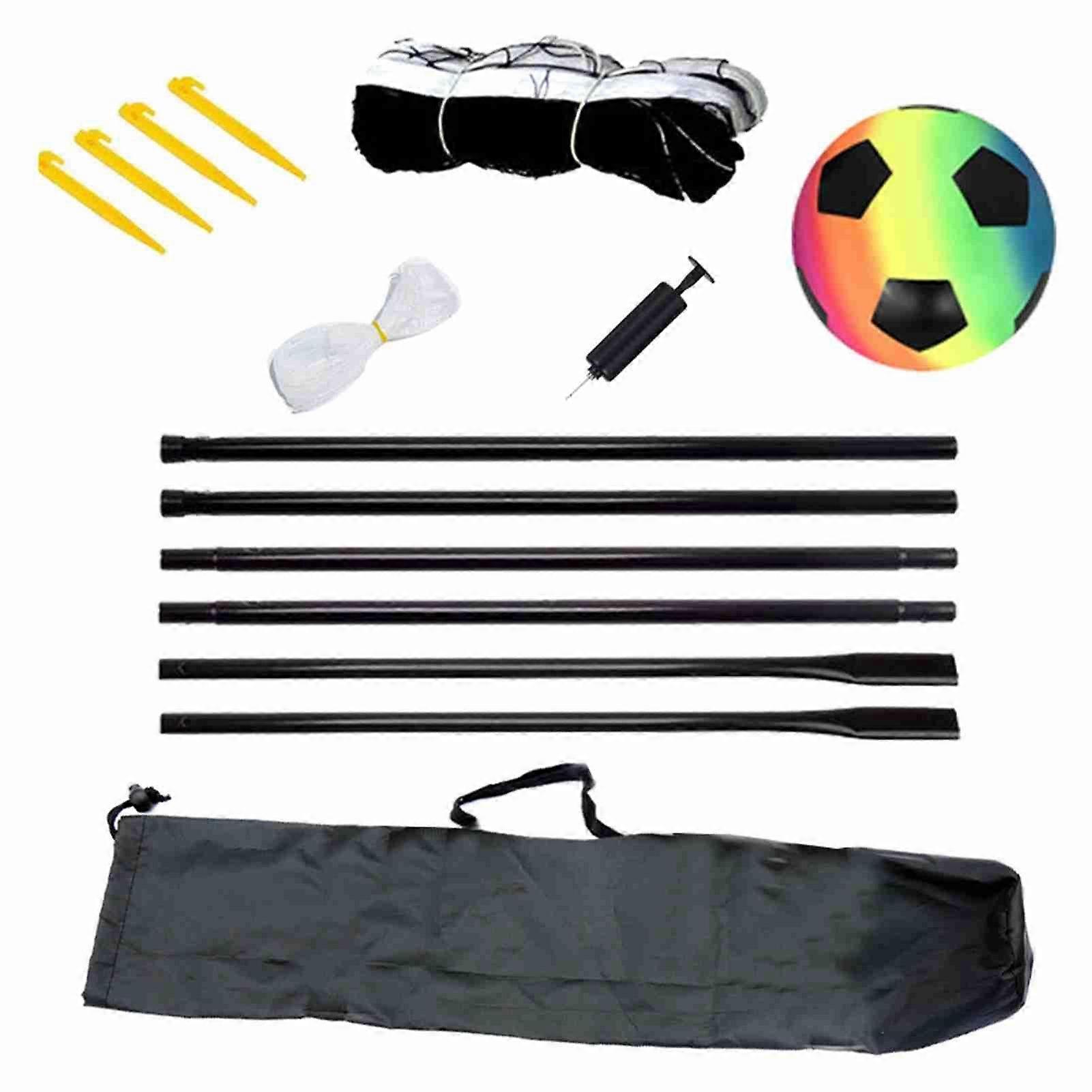 Beach Volleyball Net Football Net Badminton Net with Stand Package Bag for Backyard Outdoor Portable