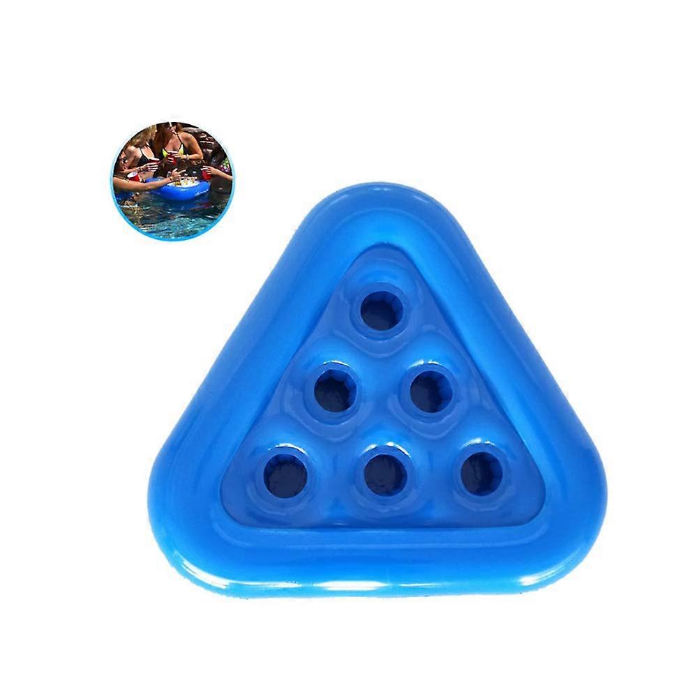 Triangle Inflatable Drink Holder, Pool Floating Drink Holder Coaster, 6Hole Pool Coaster