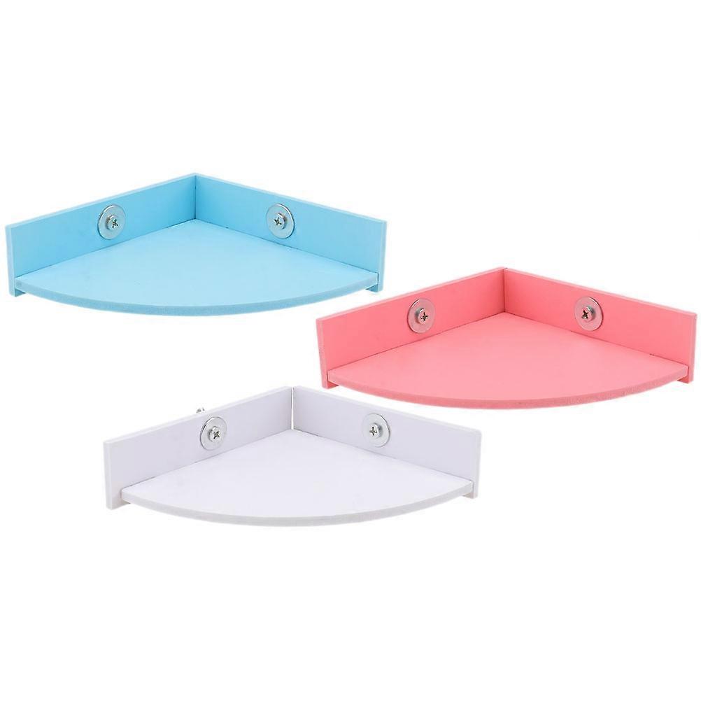 Sturdy PVC Hamster Platform Toy for Pet with Assorted Color 3Pcs Small Animals Cage Platform