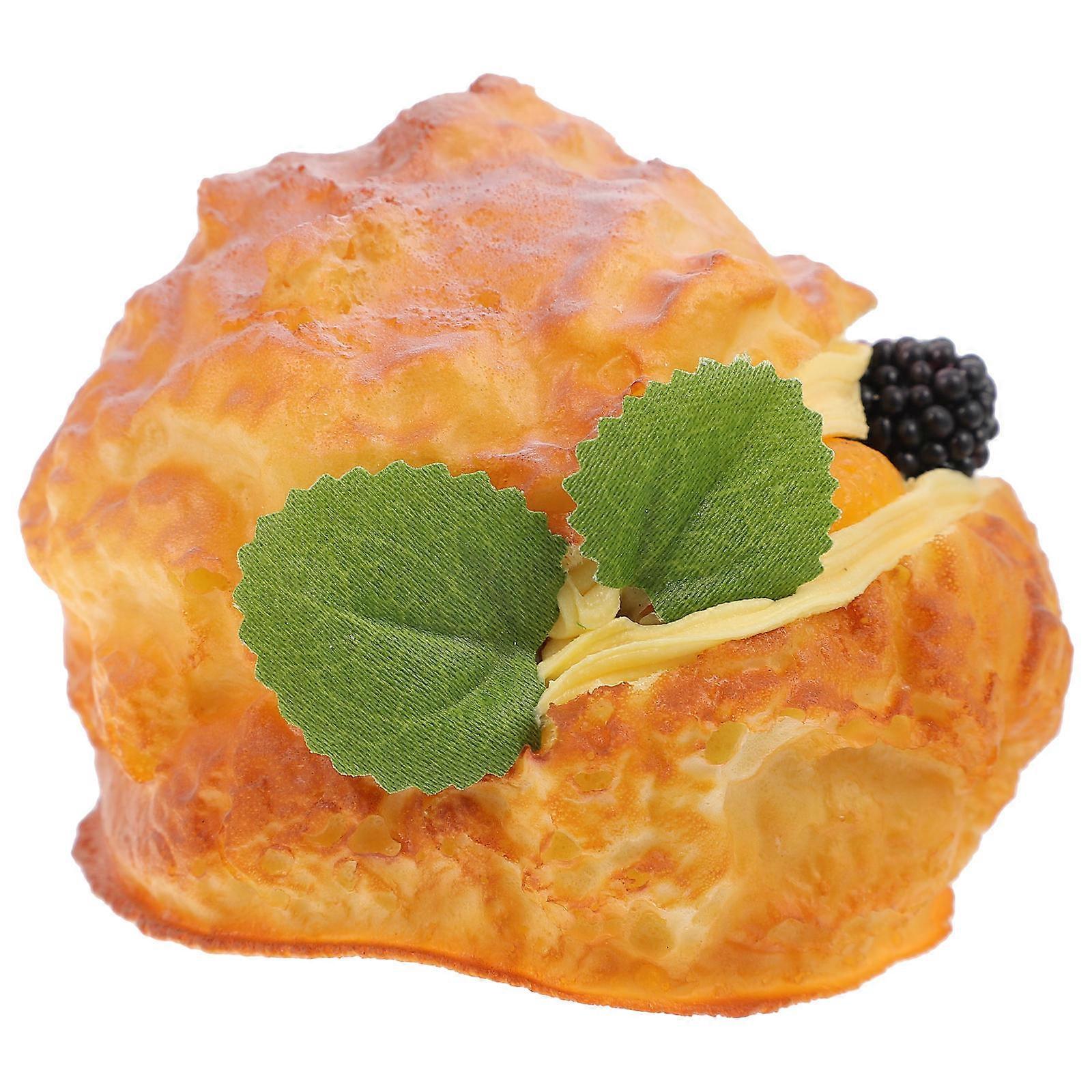 Assorted Color PU Fake Dessert Puff Model for Decor Photography Props Tabletop Display 10.5 inches
