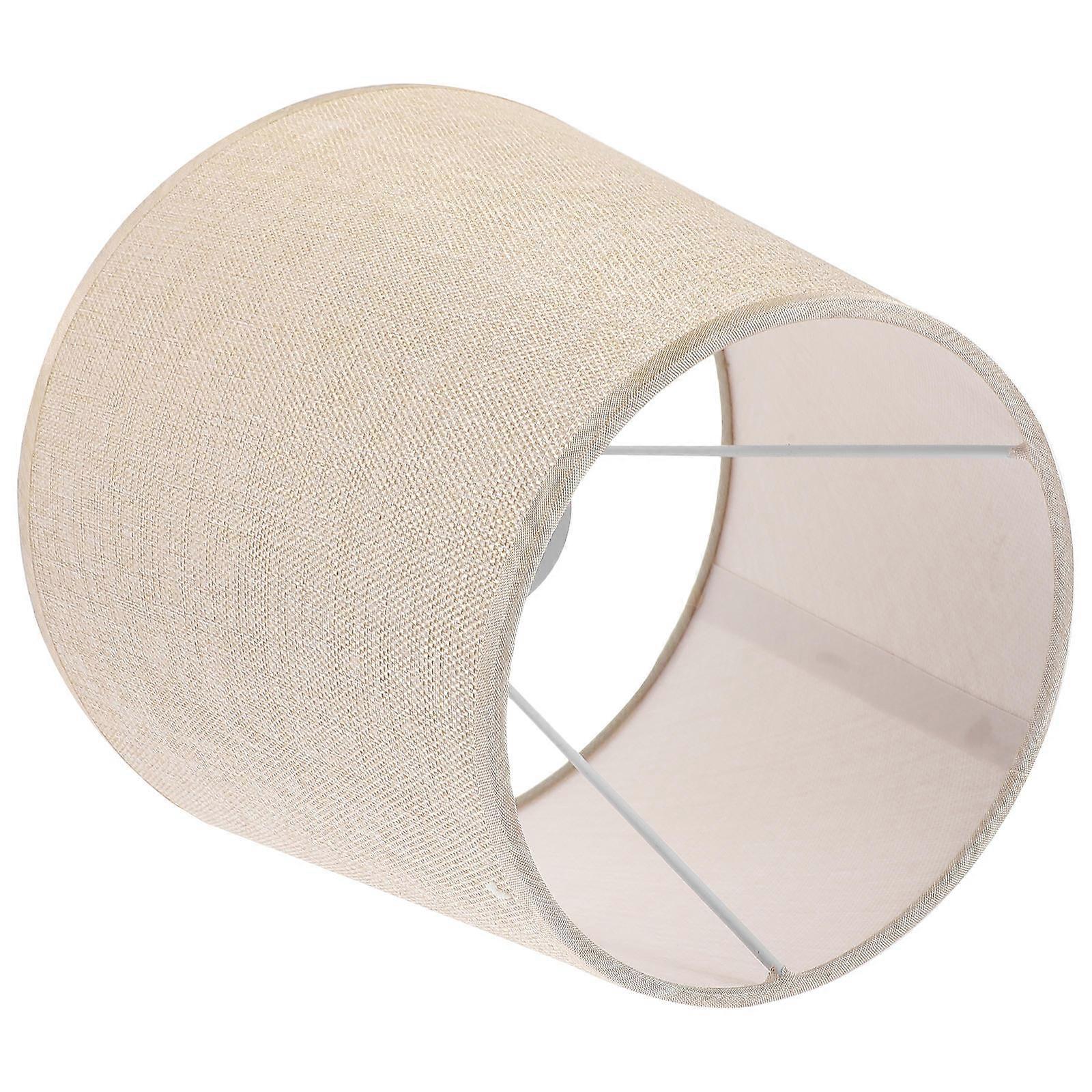 Lightweight Cloth Lampshade Replacement for Desk and Table Lamps, Soft Light Cover with Elegant Design for Bedroom and Living Room, Apricot Lower
