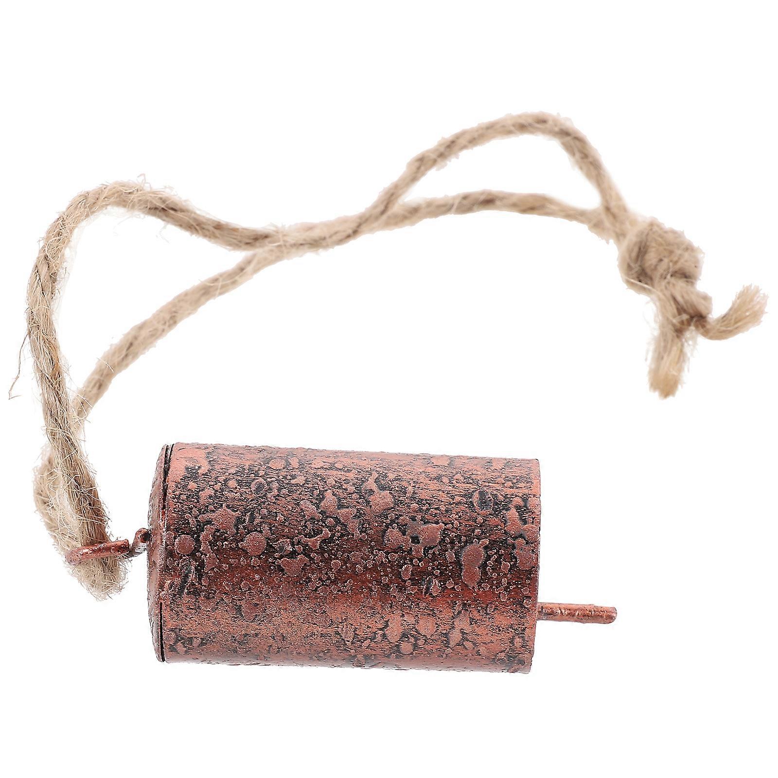 Retro Metal Hanging Bell Pendant for Decoration with Rose Gold Color and Beautiful Finish 6.5 Inches