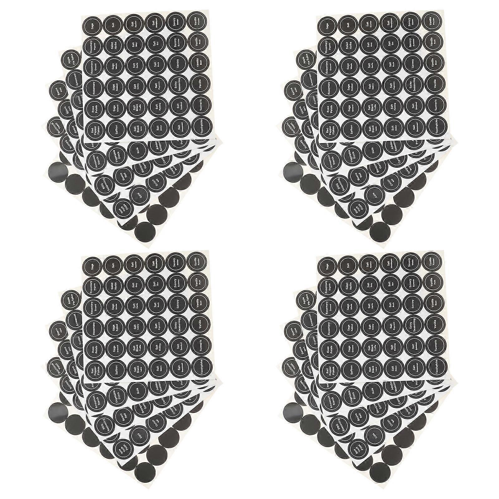 20Pack Round Spice Jar Stickers For Home Kitchen Organization Simple Design 3.5cm Diameter