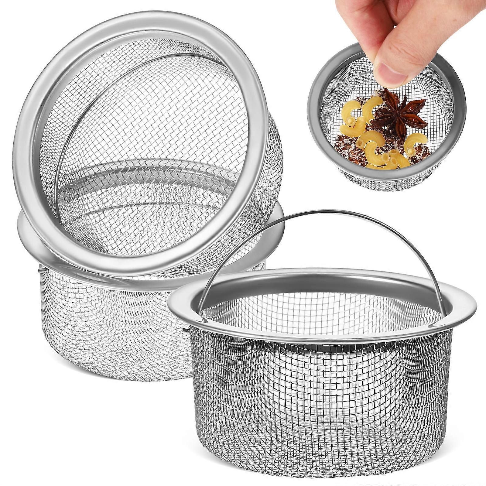 Stainless Steel Sink Filtering Basket Set – Durable Drain Strainer with Fine Mesh for Easy Kitchen Maintenance and Clog Prevention