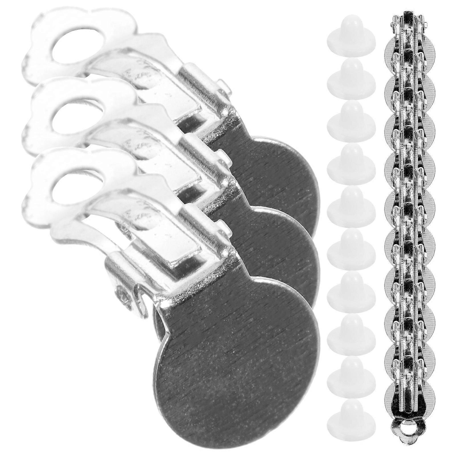 100 Sets Clip On Earrings Converters DIY Earring Clips for Non Pierced Ears
