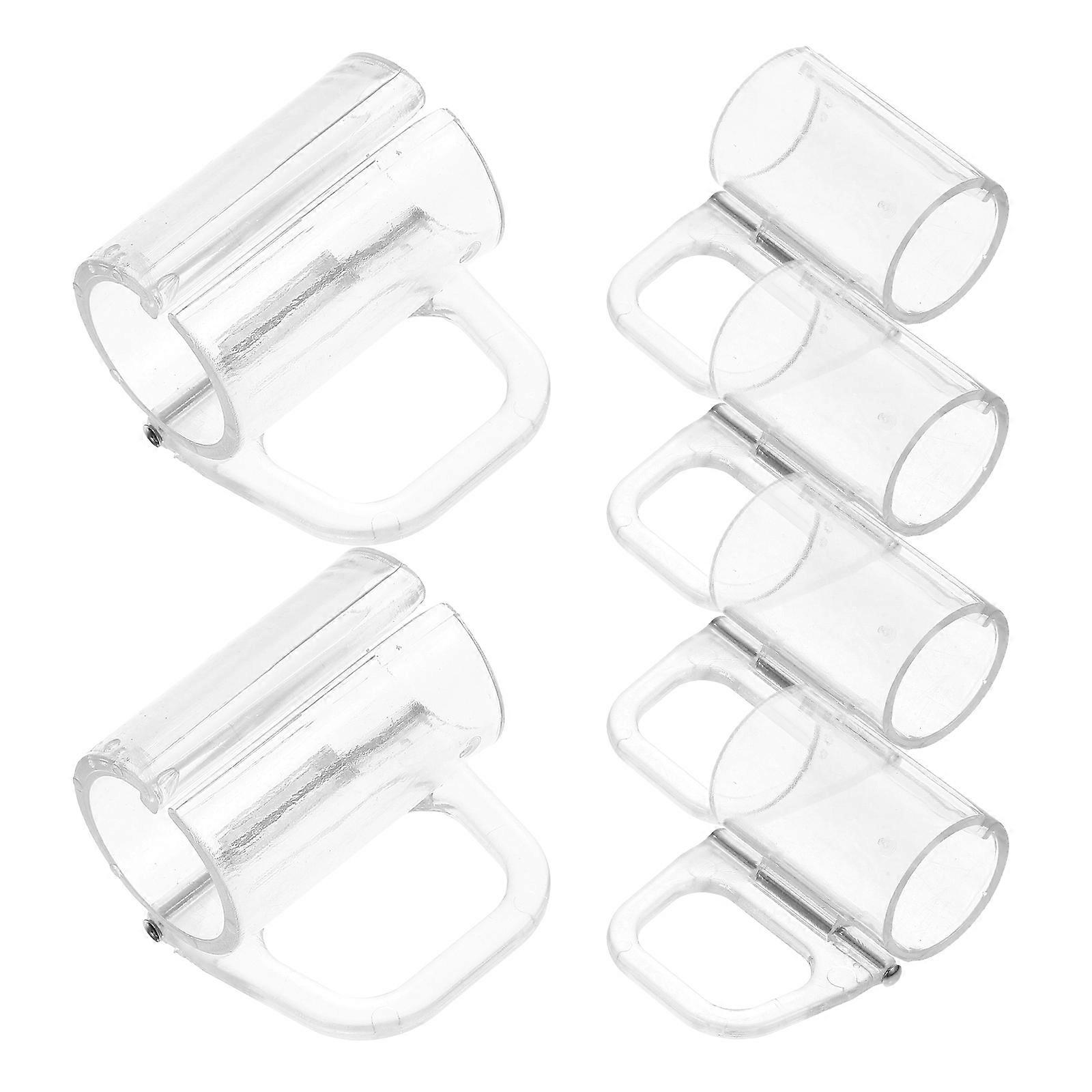 Transparent Roller Shade Pull Handles (6pcs) – Cordless Blind Pull Down Clips for Easy Installation on Window Roller Blinds