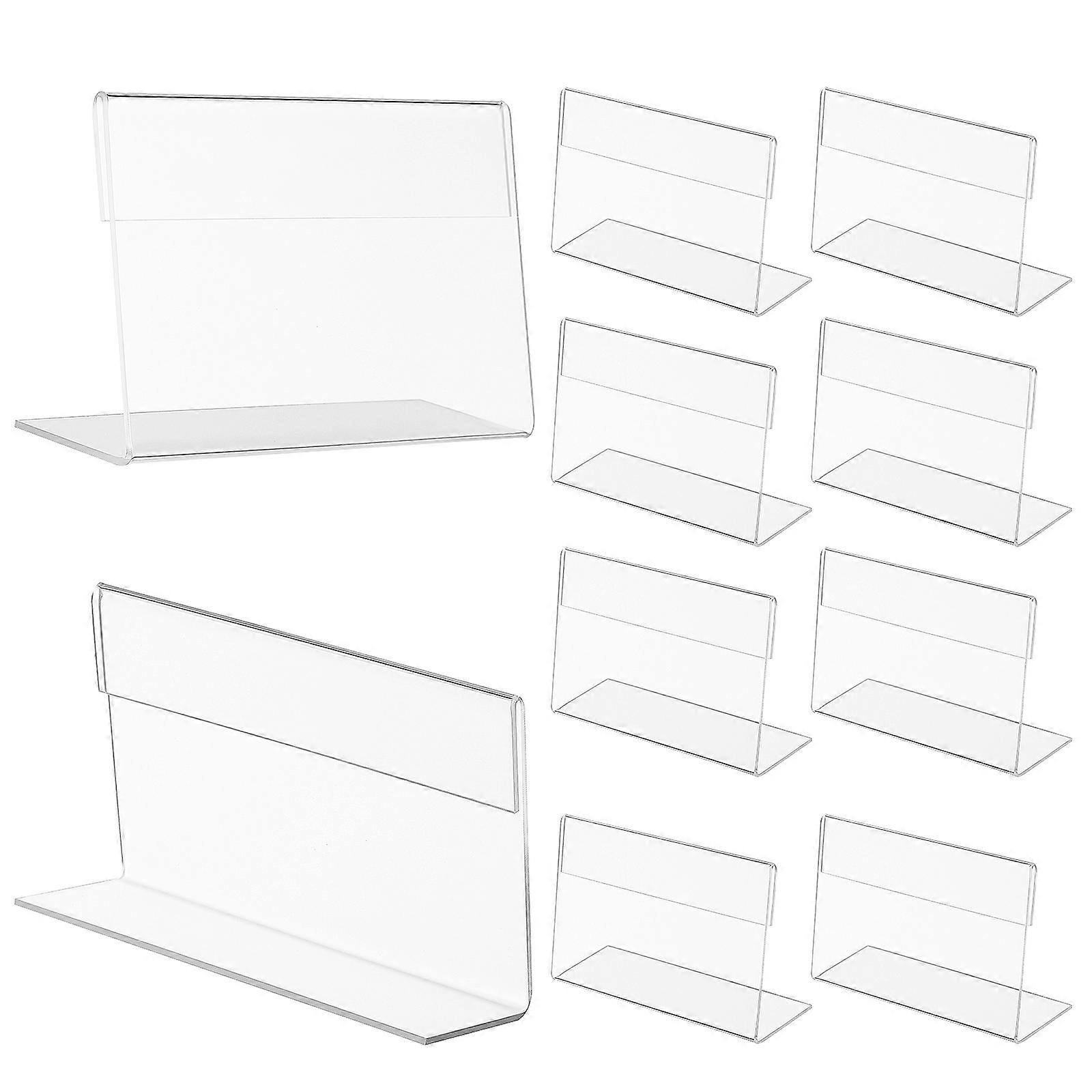 Tent Menu Holder Acrylic Sign Holders L-Shaped Price Display For Office Use 20Pcs