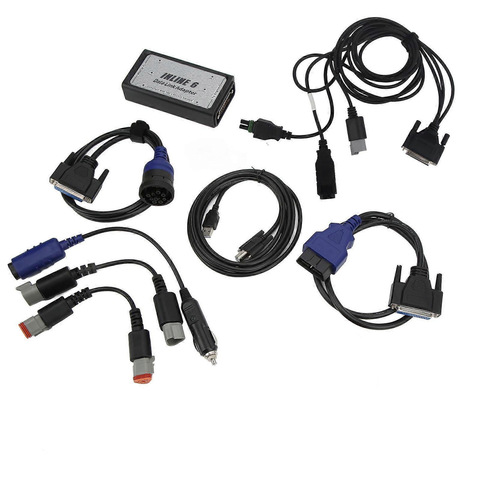 For INLINE 6 Data Link Adapter Kit Heavy Duty Diagnostic OBD2 Scanner for Cummins Engine J1939 J1708 