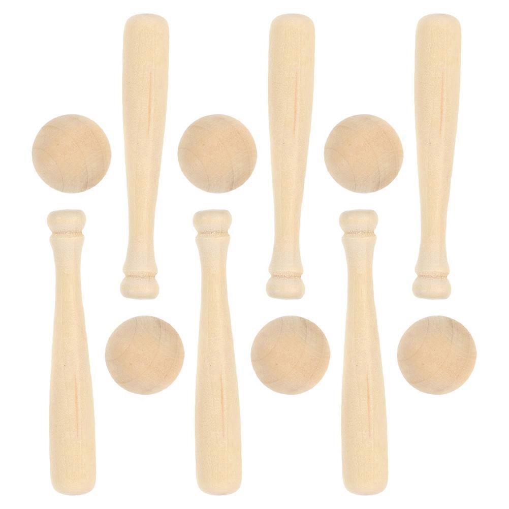 Decorative DIY Baseball Bat And Baseball Shapes For Children And Adults To Promote Creativity Sized At 2.8X0.4X0.4in With 1 Set Included