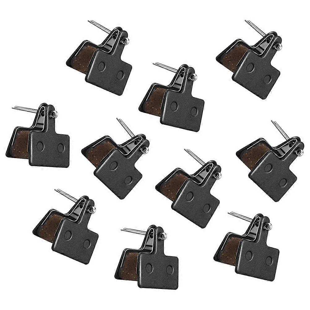 Braking Pads for Bicycle 5 Pairs Cycling Disc Brake Block Replacement Heat Dissipation Rectangular Black Cycling Accessories